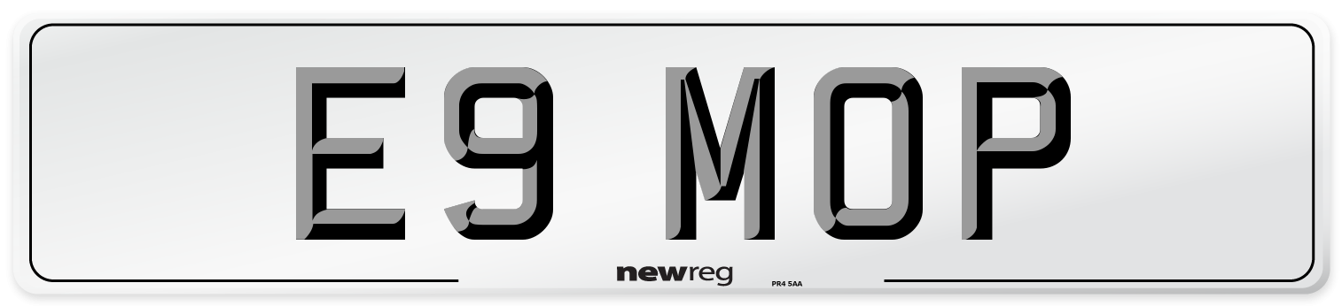 E9 MOP Number Plate from New Reg